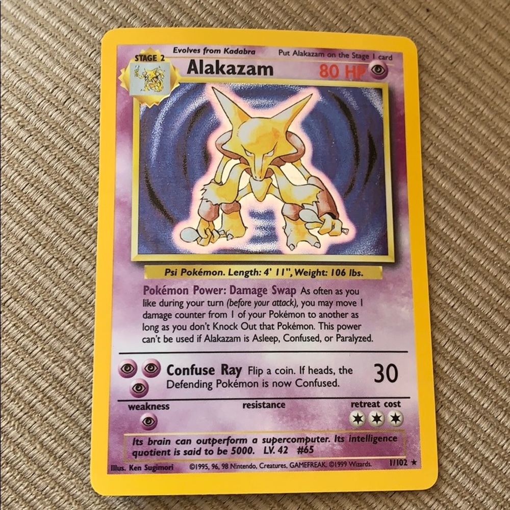 Holo Alakazam Pokémon Card